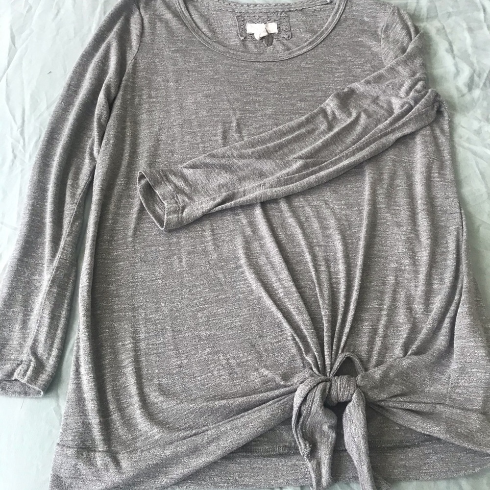 Grey cotton long sleeve